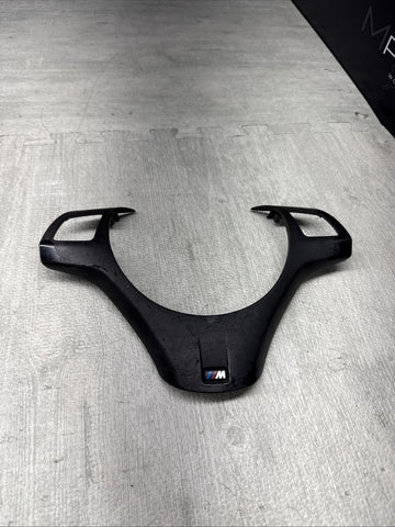 08-13 BMW E90 E92 E93 M3 Lower Steering Wheel Trim Cover Plate Black *Notes*