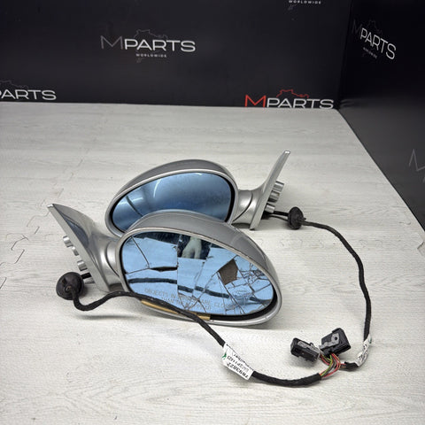 01-06 BMW E46 M3 Side View Door Mirrors Pair Titanium Silver *Notes*