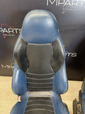 98-02 BMW Z3M Convertible Interior Front Heated Seats Blue / Black *Notes*