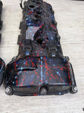 08-13 BMW E90 E92 E93 M3 S65 V8 Valve Covers Pair Paint Splatter 7838268 7838267