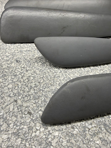 01-06 BMW E46 M3 Convertible Door Arm Rest Armrest Pads Dove Grey *2 Broken Tabs