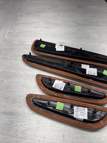 01-06 BMW E46 M3 Convertible Door Upper Arm Rest Armrest Pads Cinnamon *Damaged*