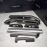 01-06 BMW E46 M3 Convertible Interior Armrests Trim Set Titan Shadow Black
