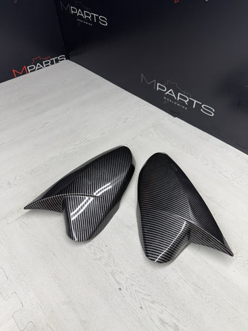 BMW F80 F82 F83 M3 Aftermarket Mirror Covers Pair Carbon Fiber Style Print