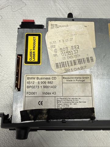 2001 BMW E46 330C M3 RADIO CAR STEREO CD PLAYER RECEIVER 6909882 OEM *Broken Tab