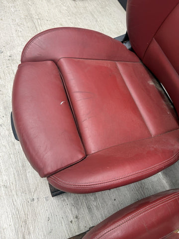 01-06 BMW E46 M3 Convertible Interior Front Heated Seats Imola Red