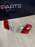 01-03 BMW OEM E46 INNER TRUNK TAILS BRAKE LIGHTS RED CLEAR COUPE VERT