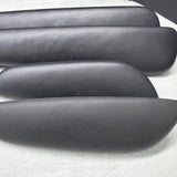 01-06 BMW E46 M3 Convertible Door Upper Arm Rest Armrest Pads Black