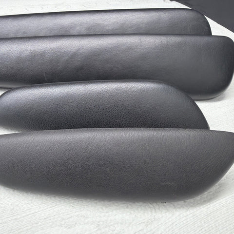 01-06 BMW E46 M3 Convertible Door Upper Arm Rest Armrest Pads Black