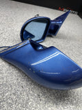 95-99 BMW E36 M3 Coupe Side Door Mirrors Pair OEM Estoril Blue