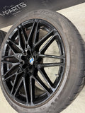 BMW 18-24 X5M X6M Competition 21" 22" Rims Wheels OEM 818M Gloss Black