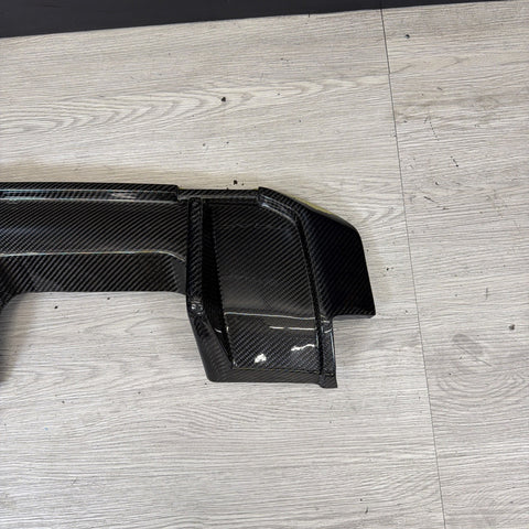 BMW G80 M3 G82 G83 M4 21-26 J Style Carbon Fiber Rear Diffuser W/ LED Light