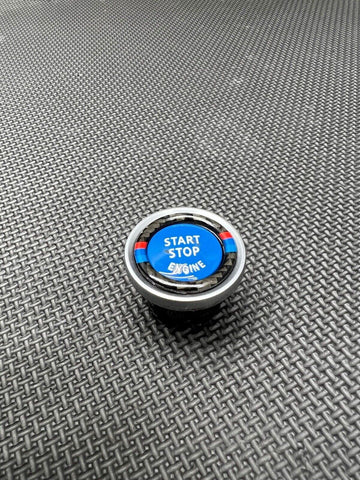 BMW 08-13 E90 E92 E93 M3 E82 135 335 Blue Start Stop Silver Ring Set