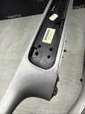 01-06 BMW E46 M3 Brushed Aluminum/Grey Door Trim Armrests Front