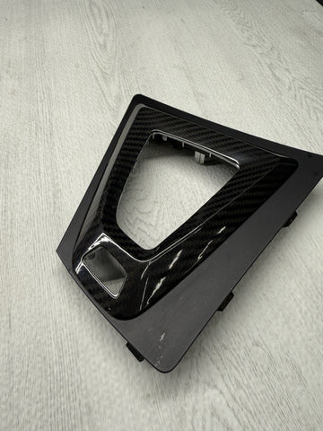 15-20 BMW F80 F82 F83 M3 M4 Center Dome DCT Shifter Plate + Carbon Fiber Overlay