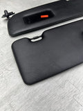01-06 BMW E46 M3 Convertible Left Right Sunvisors Sun Visors Black Pair