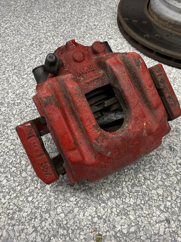 08-13 BMW E90 E92 E93 M3 Rear Brakes Brake Calipers Red & Discs Rotors