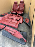 BMW E46 M3 01-06 Coupe Imola Red Nappa Leather Interior Seats Panels Set OEM