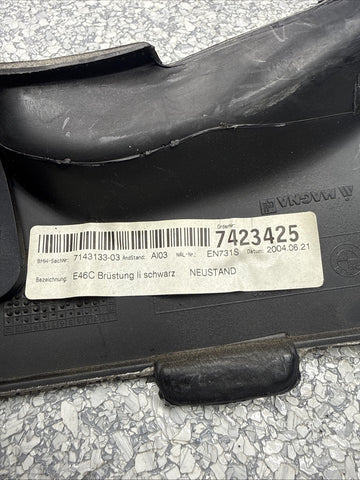 OEM BMW E46 325 330 M3 Convertible Rear Left Driver Quarter Trim Panel Black
