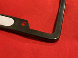 License Plate Frame BMW Power Supercharged Black Plastic Front Rear Cover