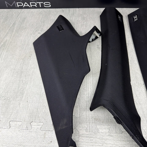 08-13 BMW E92 M3 OEM ABC PILLAR PILLARS BLACK PAIR SET *NOTES*