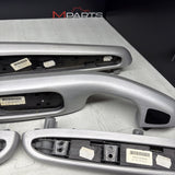 01-06 BMW E46 M3 Coupe Interior Armrests Trim Set Brushed Aluminum *Tab*