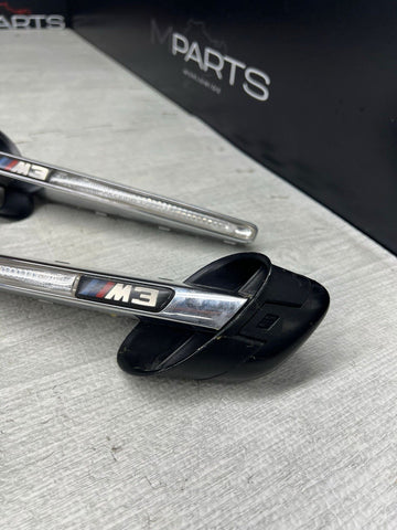 08-13 BMW E92 E93 M3 Front Fender Grilles Side Marker Light Chrome Trims OEM