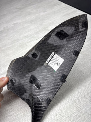BMW F80 F82 F83 M3 M4 15-20 Front Left Carbon Fiber Mirror Cap OEM 2348099