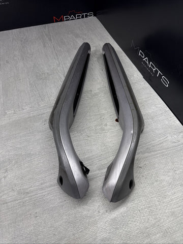 01-06 BMW E46 M3 Brushed Aluminum/Grey Door Trim Armrests Front