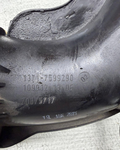 08-13 BMW E88 E90 135 Lower Bottom Turbo Air Duct Intake Boot Pipe OEM 7599290