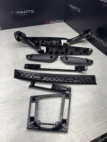 01-06 BMW E46 M3 Convertible Interior Armrests Trim Set Piano Black *NOTES