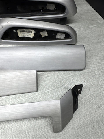01-06 BMW E46 M3 Convertible Interior Armrests Trim Set Brushed Aluminum *Notes*