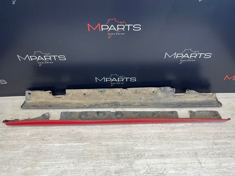 01-06 BMW E46 M3 Rocker Panel Side Skirts OEM Imola Red