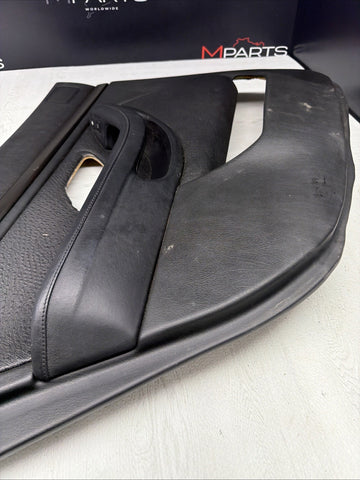 99-03 OEM BMW E39 M5 Rear Left Driver Door Panel  Leather Black *Notes*