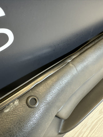 96-02 BMW Z3M Front Left Driver Door Card Panel Cover Trim Leather Black *Crack*