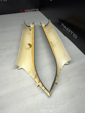 06-10 BMW E63 M6 COUPE Interior A-Pillar Trim Panel Pair L&R  ALCANTARA Set OEM