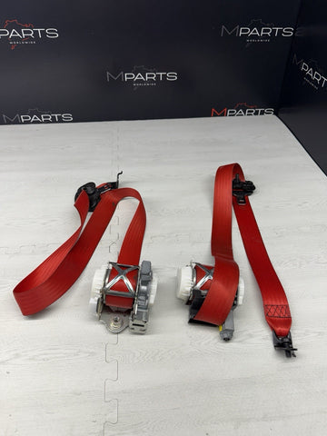 BMW 15-20 F82 M4 Coupe Seatbelts Seat Belts Retractors Red