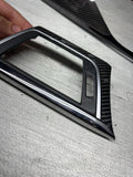 15-20 BMW F80 M3 F82 M4 Carbon Fiber Interior Console Vent Trim Set OEM