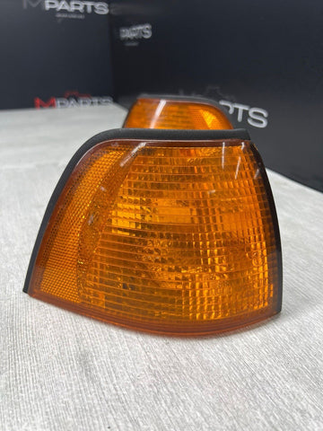 Amber Corner Signal Lights 92-99 BMW 3 Series E36 Sedan Pair