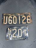 Vintage Set: Pair of 1957-59 New Jersey Bergen County License Plates