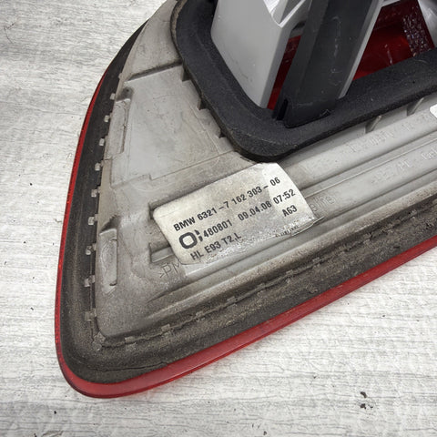 07-10 BMW OEM E93 328 335 Rear Left Driver Inner Tail light Convertible