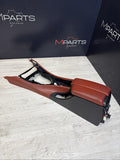 08-13 BMW E90 E92 E93 M3 OEM Front Center Console - Extended Leather Fox Red