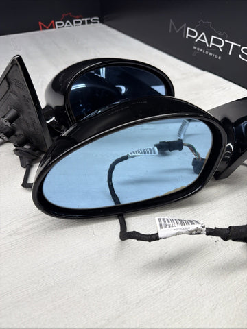 01-06 BMW E46 M3 Side View Door Mirrors Pair Jet Black
