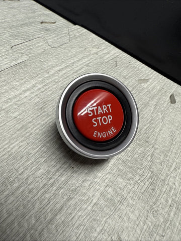 BMW 08-13 E90 E92 E93 M3 E82 135 335 Red Start Stop Silver Ring Set
