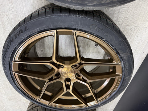 Rohana RFX11 5x120 19x9.5 19x11 Brushed Bronze Rims Wheels Set