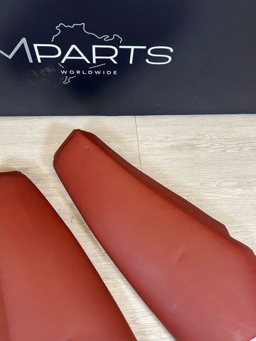 08-13 BMW E92 M3 Rear Fox Red Pair Leather Seat Side Bolsters