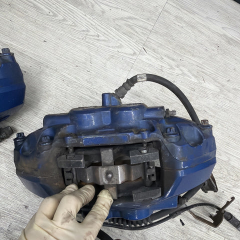 OEM BMW F80 F83 M3 M4 Front Rear 380/370mm Brake Calipers SET Brembo Blue