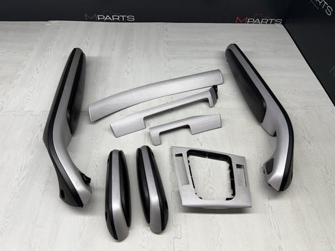 01-06 BMW E46 M3 Convertible Interior Armrests Trim Set Brushed Aluminum *Notes*