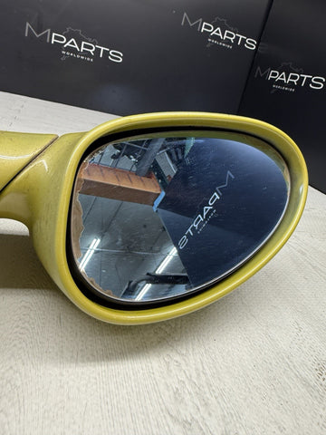 01-06 BMW E46 M3 Side View Door Mirrors Pair Phoenix Yellow
