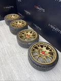 BBS CH017 19” BMW 01-06 E46 M3 Wheels Rims Staggered Set Gold